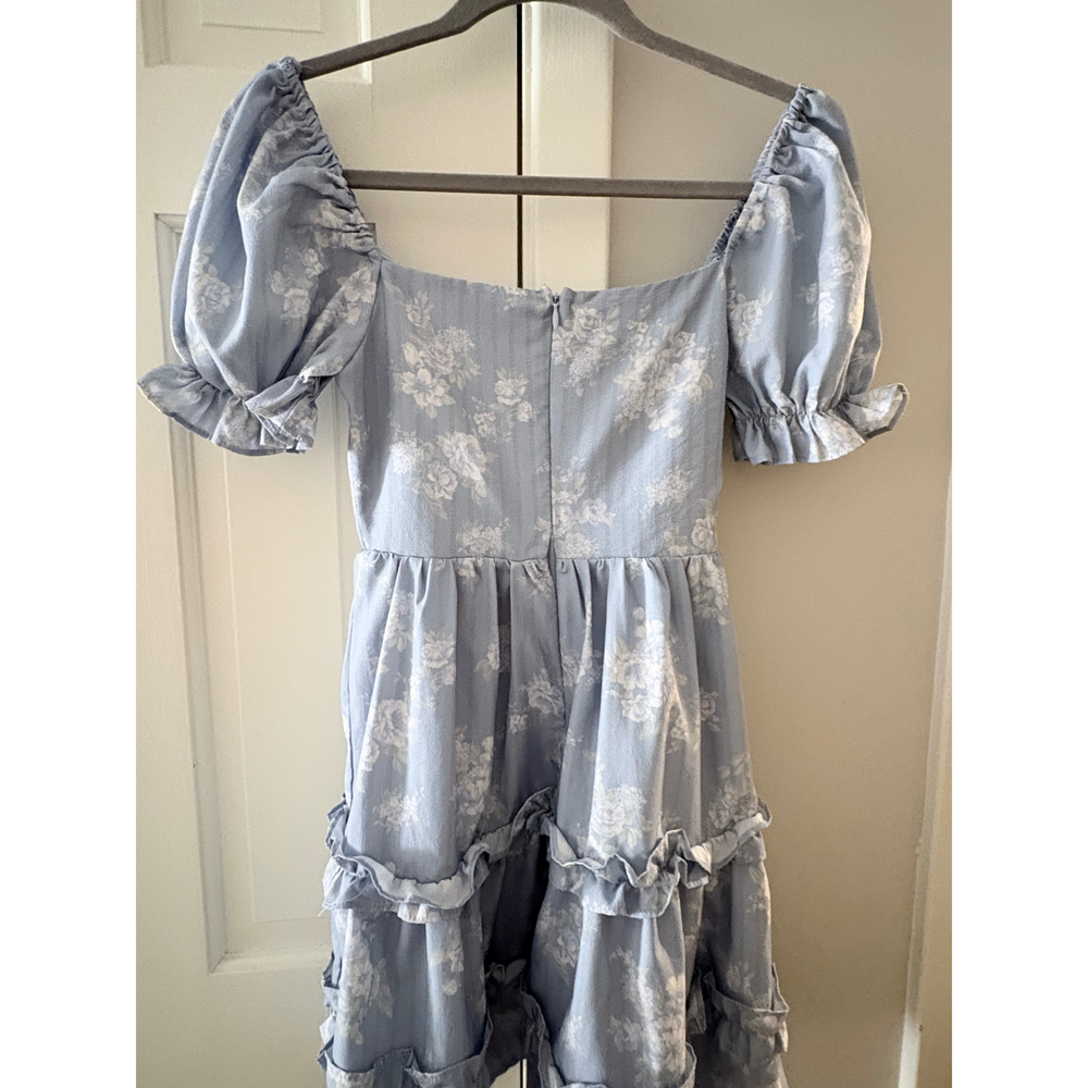 Altar'd State Blue Floral Mini Dress XXS - Picture 4 of 4
